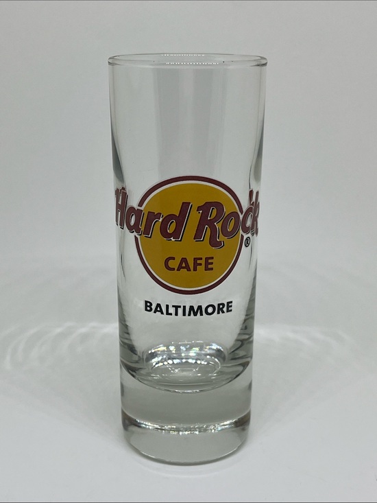 Hard Rock Cafe Other - Hard Rock Cafe Yellow Logo Baltimore Slim Double Shot Glass
